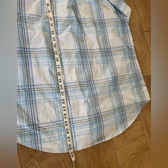 Eddie Bauer adventure Blue and White Casual Button Down Shirt women’s large - Picture 6 of 7